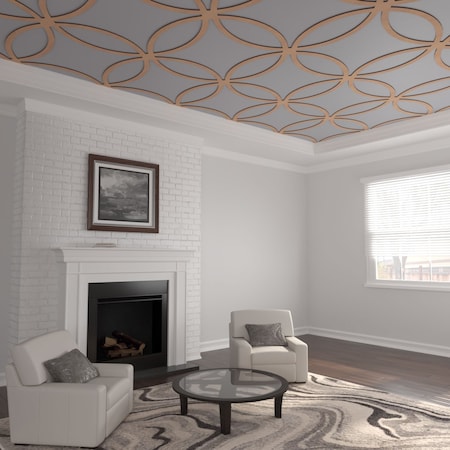 Ekena Millwork 47 14W x 47 14H x 38T Large Lilley Decorative Fretwork Wood Ceiling Panels, Alder CELW47X47X0375LEYAL